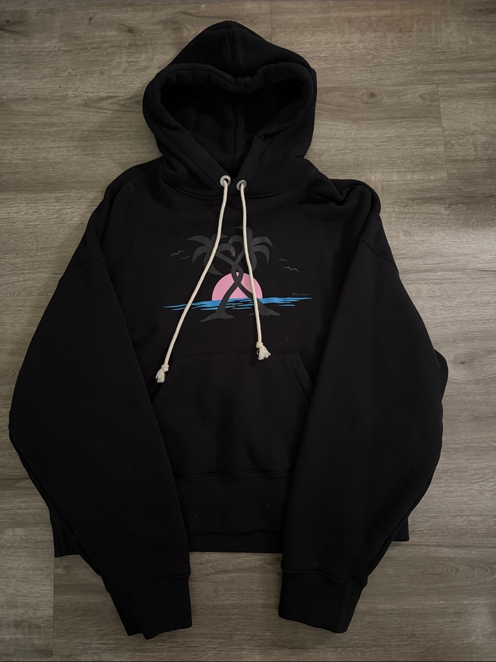 Authentic Palm Angels Hugging Palms-print hoodie